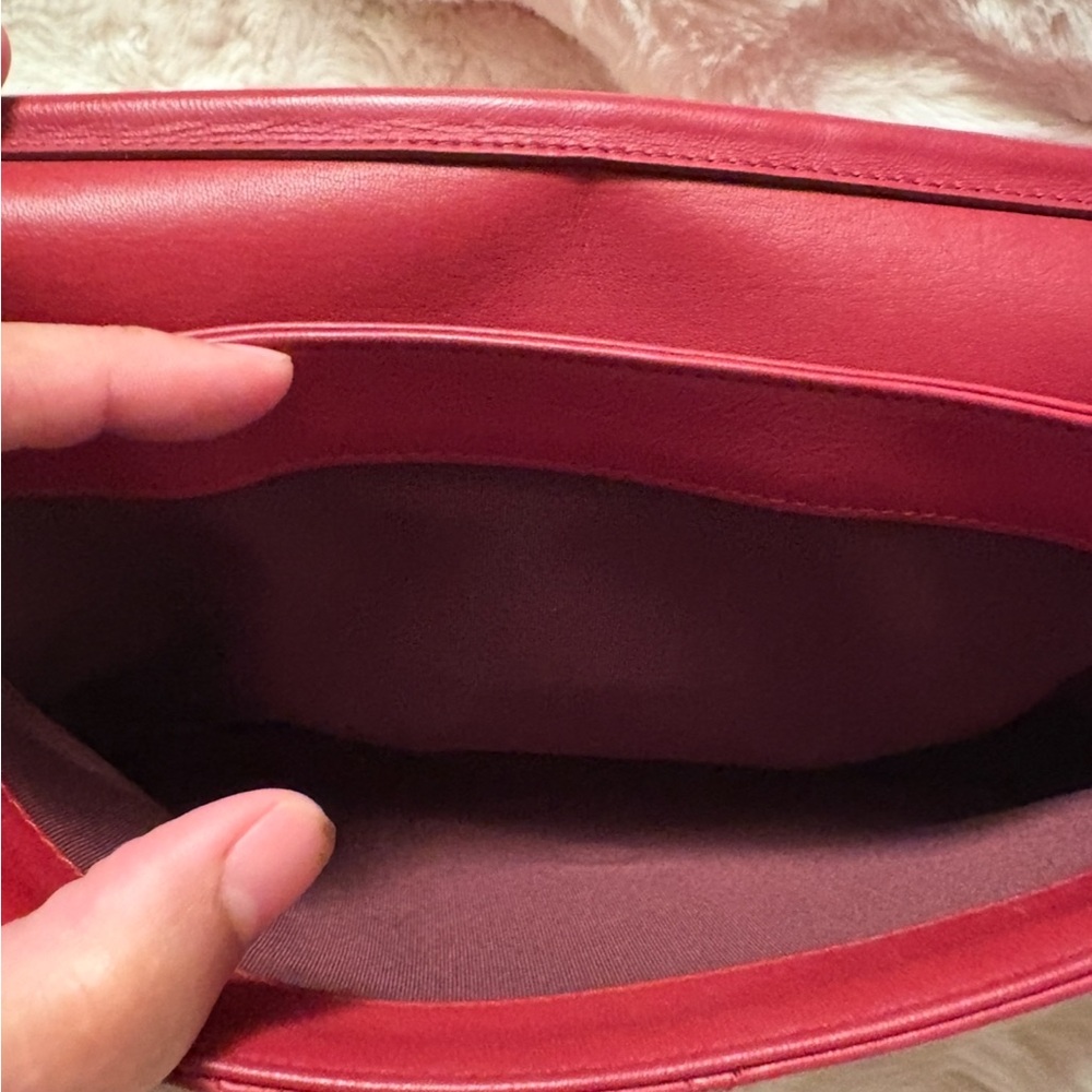 Authentic Chanel Red Leather vintage shoulder bag - Picture 12 of 16